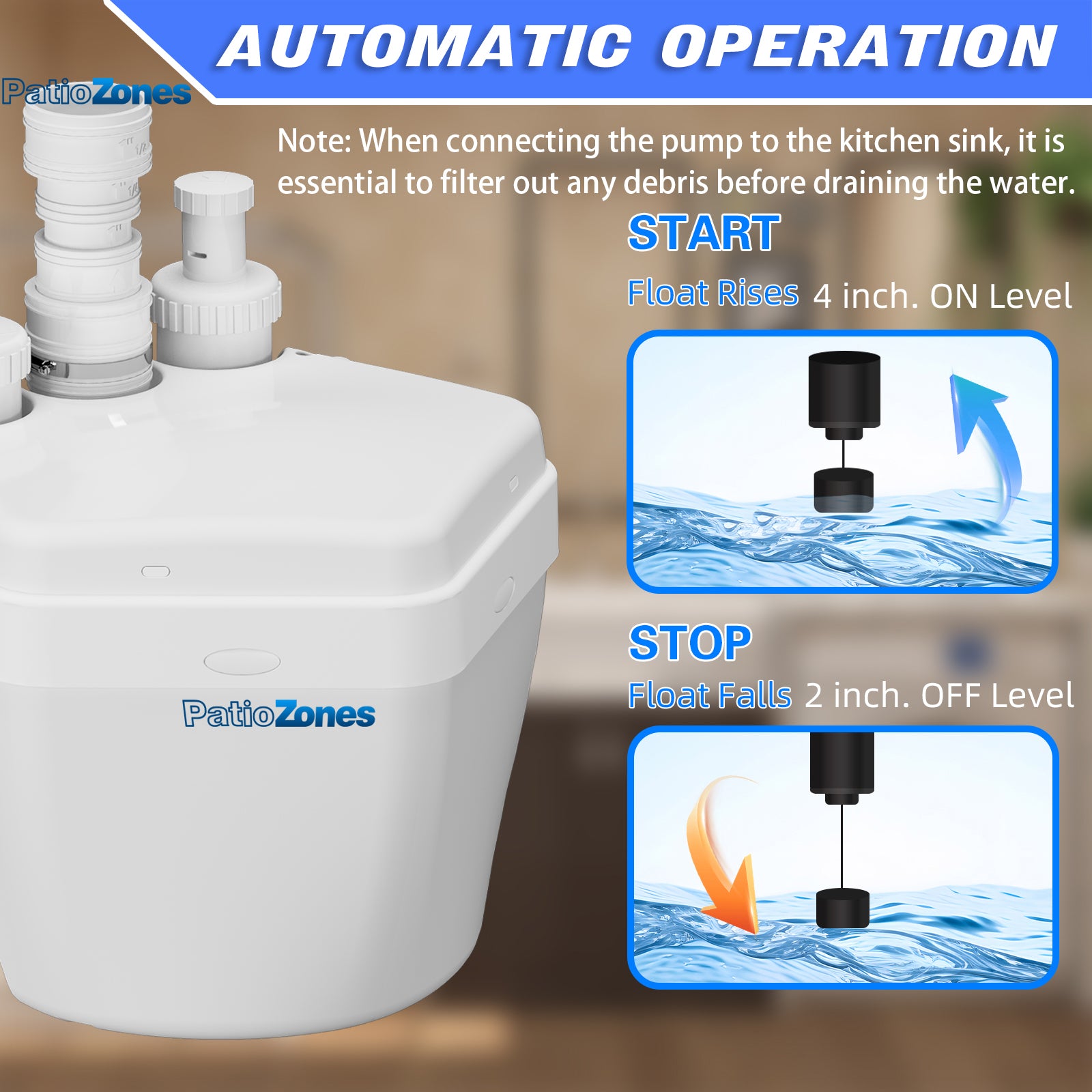 Compact Residential Drain Pump for Efficient Waste Water Removal